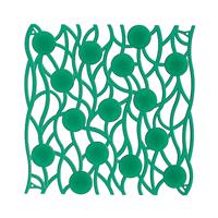VedoNonVedo Sinfonia dekoratives Element zur Einrichtung und Teilung von Räumen - grün transparent 1